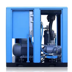 Power Frequency Startup 20hp Double Screw Air Compressor Electric Portable Piston 8 Bar