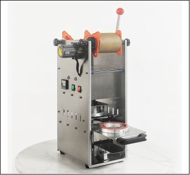 Electric Semi-automatic Manual Milk Tea Sealing Machine with Food-Grade Stainless Steel Body and 6061 Anodized Aluminum Mold