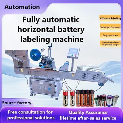 Customized production of fully automatic horizontal labeling machine, lithium battery labeling machine CH-305F,5-7 battery labeling heating shrinkage machine