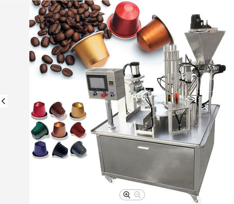 JS 20CC Rotary Cup Filling Sealing Machine Coffee Powder Filling