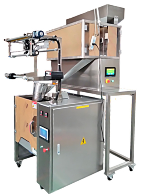 Machine d'emballage automatique complète de sachet de riz / céréales / noix / fruits avec pesage électrique à 4 têtes