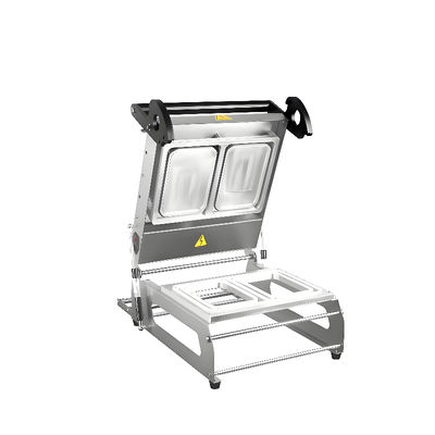 Machine d'emballage à étanchéité en acier inoxydable FR370E Machine d'emballage alimentaire Manuel de l'emballage Machine d'étanchéité de plateau de matières plastiques