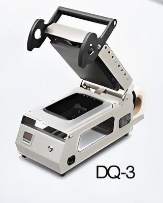 Small Portable Plastic Material Container Sealer Heat Meal Food Tray Sealer Machine DQ-3 For Food Tray Packing Manual Tray Sealing Machine Compact Design for Food Packaging