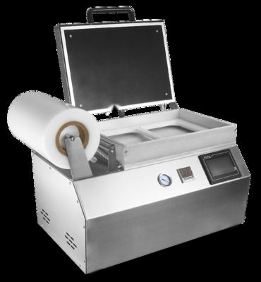 Machine de scellage sous vide de barquettes en plastique à écran tactile entièrement automatique en acier inoxydable 304 pour l'emballage de restauration rapide