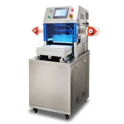 Machine de scellage sous vide vertical entièrement automatique avec acier inoxydable de qualité alimentaire et moule en aluminium anodisé 6061 pour conteneurs alimentaires