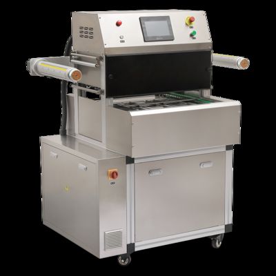 Machine d'étanchéité de plateau en plastique à atmosphère modifiée entièrement automatique DQ580SAT-E