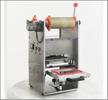 Machine électrique semi-automatique manuelle de scellage du thé au lait avec corps en acier inoxydable de qualité alimentaire et moule en aluminium anodisé 6061